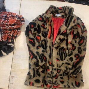 Apparel Paris Faux Fur Coat Leopard